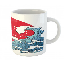 Red Sun Tsunami Mug