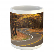 Roadway Mountains Travel Mug