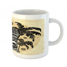 Mask Palm Ornate Mug