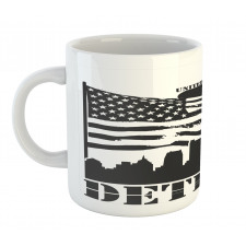 USA Flag Grunge City Mug