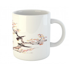 Chinese Paint of Flowers Mug