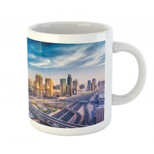 Panoramic Dubai Traffic Mug