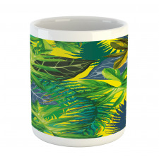 Exotic Leaves Watercolor Mug