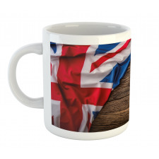 Flag on Oak Board Mug