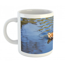 Fox Swimming in River Mug