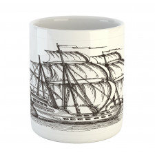 Retro Ship on Water Mug