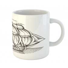 Retro Ship on Water Mug