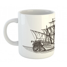 Retro Ship on Water Mug