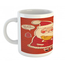 Santa and Yellow Bird Mug