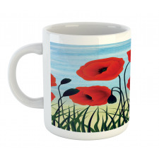 Digital Drawn Flower Mug