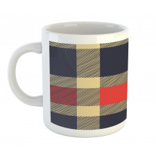 Vintage Plaid Lines Mug