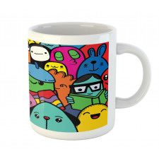 Colorful Doodle Monsters Mug