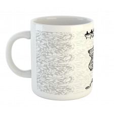 Monochrome Design Swirl Mug