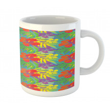 Abstract Vibrant Hibiscus Mug