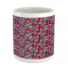 Pink Hibiscus Modern Leaf Mug