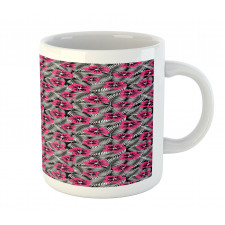 Pink Hibiscus Modern Leaf Mug