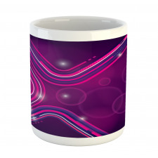 Purple Lines Circles Mug