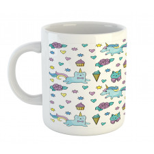 Hearts Stars Floral Mug