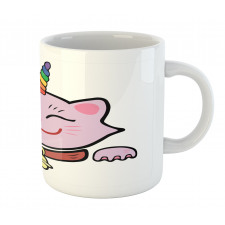 Pink Maneki Neko Mug