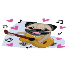 Dog Playing Guitar Singing Mug