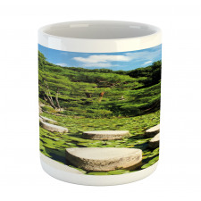 Japanese Stone Path Lotus Mug