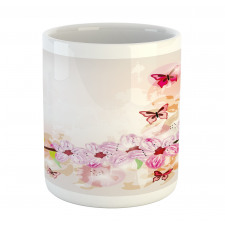 Floral Art Butterflies Mug