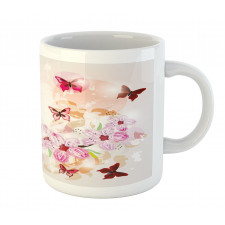 Floral Art Butterflies Mug