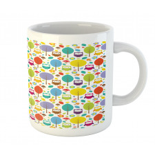 Colorful Forest Owls Mug