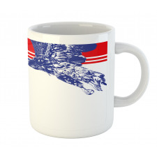 American Flag Colors Bird Mug