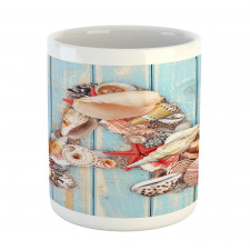 Seashell Wood Backdrop Mug