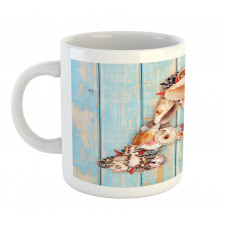 Seashell Wood Backdrop Mug