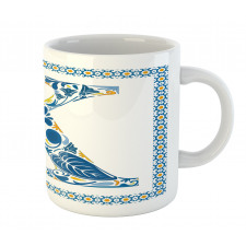 Leaves Blooms Initial Mug