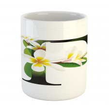 Frangipani Green Theme Mug