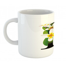 Frangipani Green Theme Mug