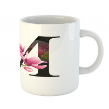 M with Magnolia Floral Mug