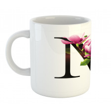 M with Magnolia Floral Mug