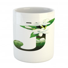 Abstract Jasmine and J Mug