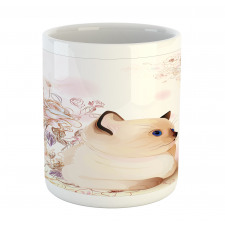 Pastel Kitty and Butterflies Mug