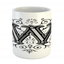 Abstract Ornamental W Mug