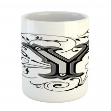 Capital Y Calligraphy Mug