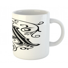 Abstract First Letter Mug