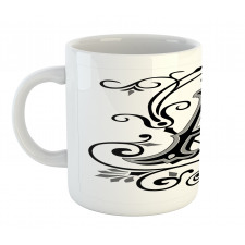 Abstract First Letter Mug