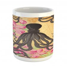 Kraken Roses Leaves Mug