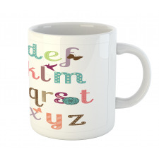 Girly Feminine Alphabet Mug