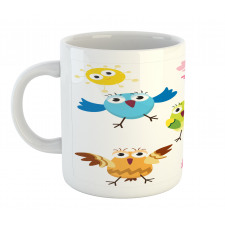 Funny Birds Sun Cartoon Mug