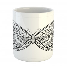 Monochrome Butterfly Graphic Mug