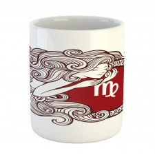 Long Haired Girl Zodiac Mug