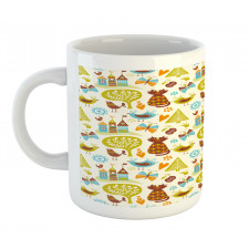 Cats Birds Butterfly Mug