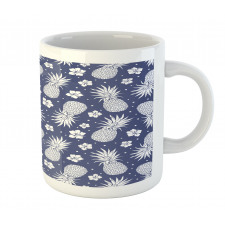 Pineapple Floral Vintage Mug