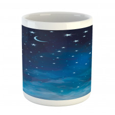 Night Time with Moon Star Mug